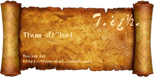 Thum Ábel névjegykártya